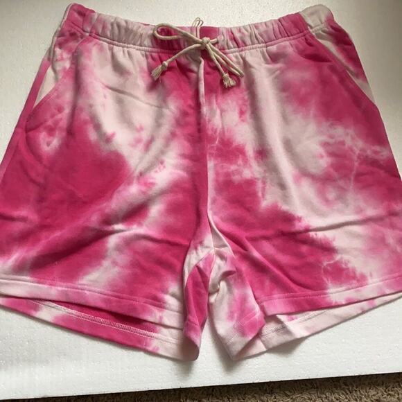 MELLODAY  Size XL Allover Tie Dye Women’s Print Shorts Size 1X Hot Pink - Picture 4 of 15